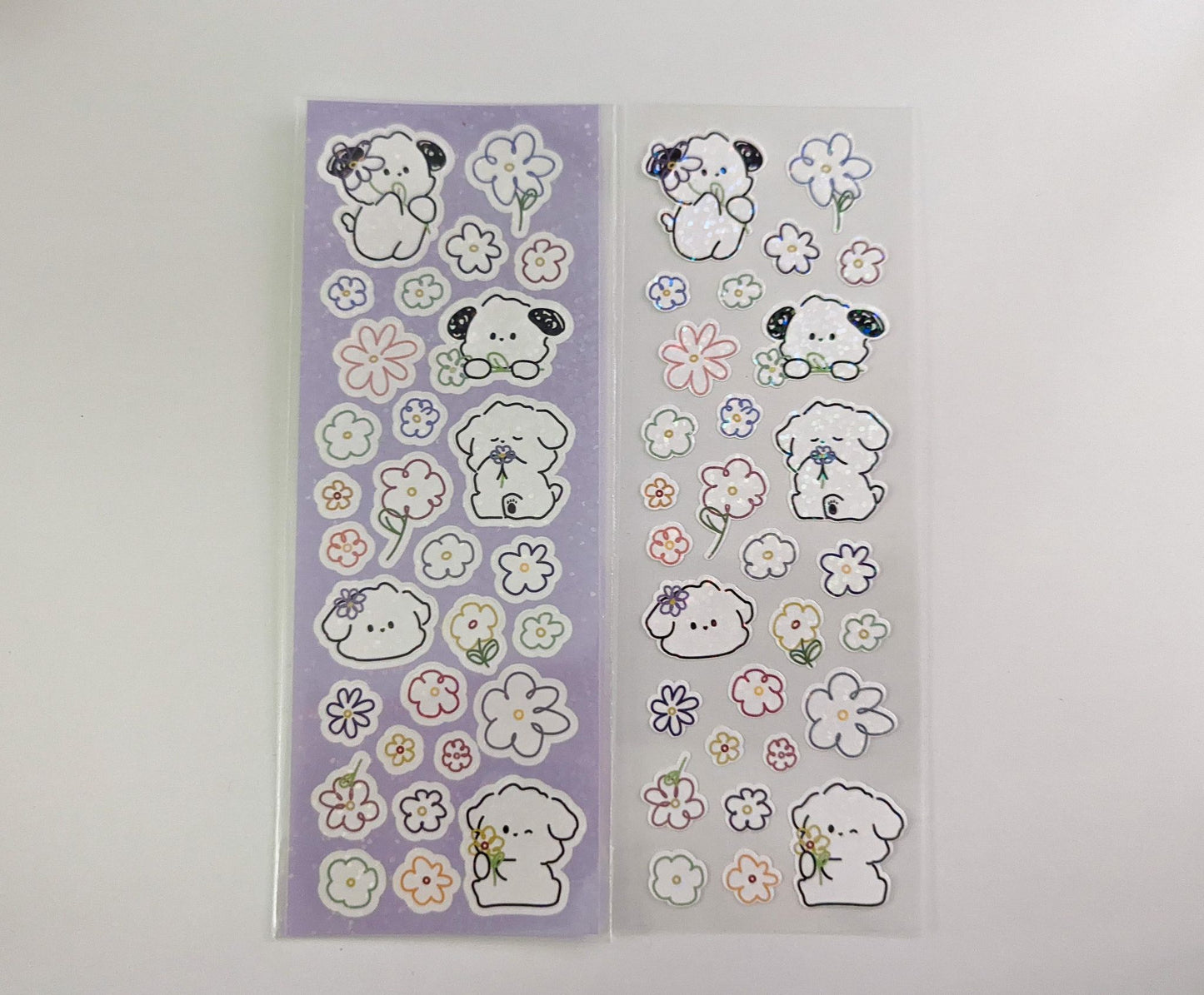 snow flowers sticker sheet