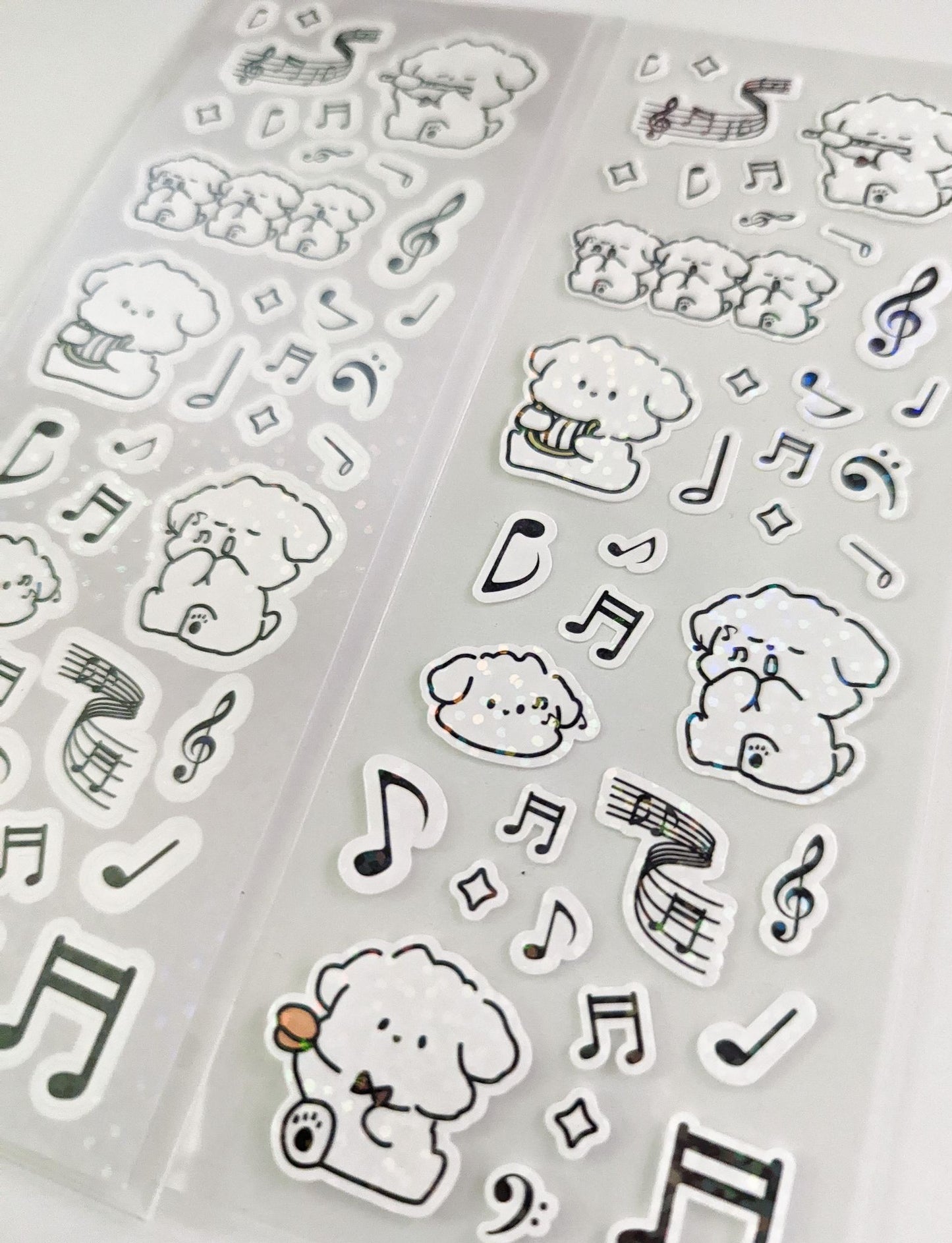 snow music sticker sheet