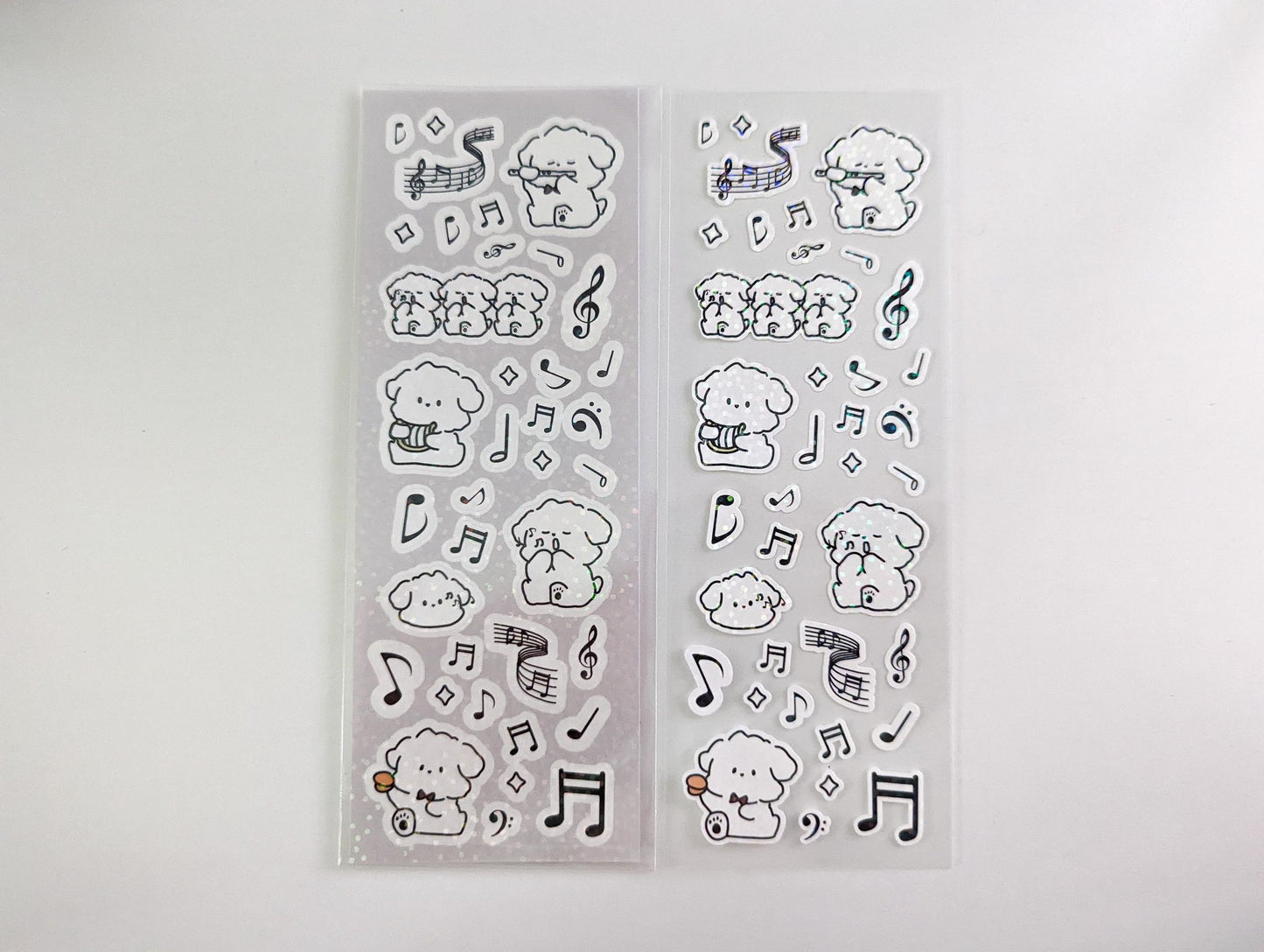 snow music sticker sheet