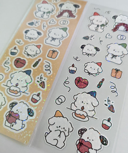 snow party sticker sheet