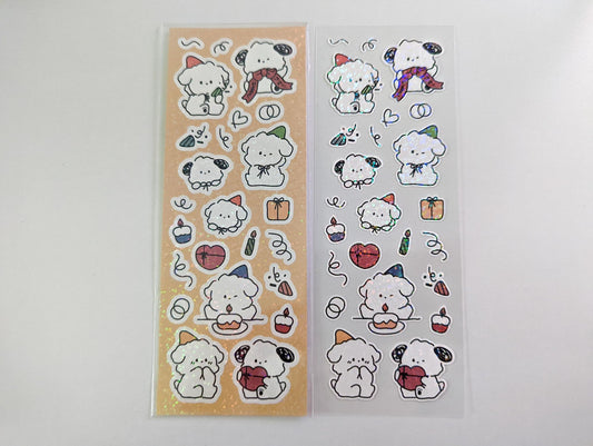 snow party sticker sheet